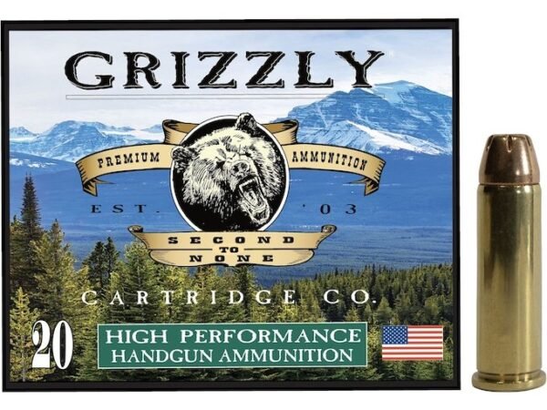 Grizzly Cartridge High Performance Handgun 38 Special +P Ammo 148 Grain Jacketed Hollow Point Box of 20