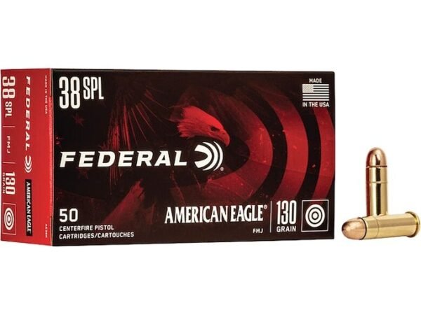 Federal American Eagle 38 Special Ammo 130 Grain Full Metal Jacket