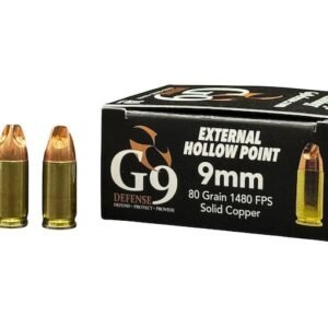 G9 Defense 9mm Luger Ammo 80 Grain Fluted Lead Free Box of 20