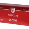Fiocchi 357 Sig Ammo 124 Grain Full Metal Jacket Box of 50