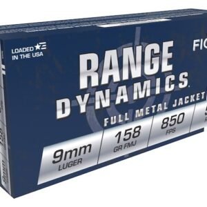 Fiocchi Range Dynamics 9mm Luger Ammo 158 Grain Full Metal Jacket