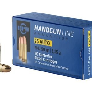 PPU 25 ACP Ammo 50 Grain Full Metal Jacket Box of 50