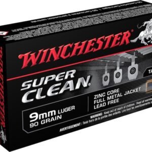 Winchester Super Clean NT 9mm Luger Ammo 95 Grain Winchester Super Clean Full Metal Jacket Lead Free