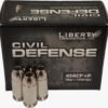 Liberty Ammunition Civil Defense 45 ACP +P Ammo 78 Grain Fragmenting Hollow Point Lead Free Box of 20