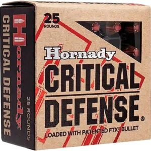 Hornady Critical Defense 38 Special +P Ammo 110 Grain Hornady FTX Polymer Tip Box of 25