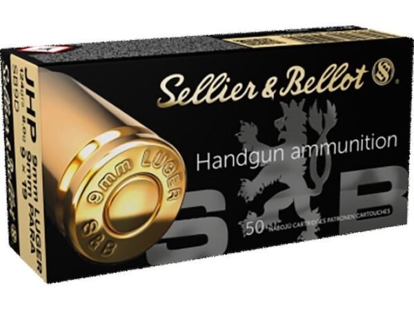 Sellier & Bellot 9mm Luger Ammo 124 Grain Jacketed Hollow Point