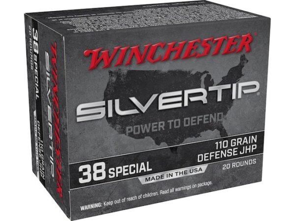 Winchester Silvertip Defense 38 Special Ammo 110 Grain Winchester Silvertip Jacketed Hollow Point