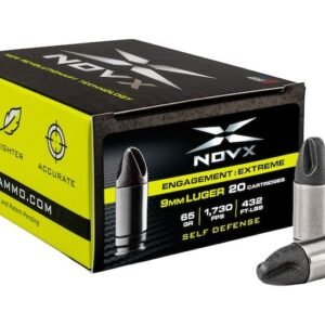 NovX Engagement Extreme Self-Defense 9mm Luger Ammo 65 Grain Fluted