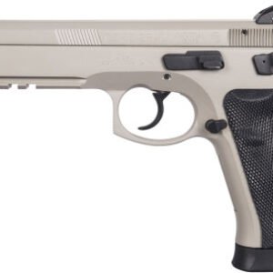 CZ 75 SP-01 Urban Grey Suppressor Ready Semi-Auto Pistol 91253, 9mm, 5.2 in, Black Rubber Grips, Urban Grey Finish, 18 rd, Night Sights