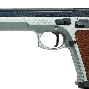 CZ 75 Tactical Sport TS Pistol 91172, 9mm, 5.3″, Wood Grip, Dual-Tone Finish, 15 Rd