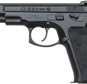 CZ 75B Omega Semi-Auto Pistol 91136, 9mm, 4.6 in, Black Plastic Grips, Black Finish, 16 rd, Fixed Sights