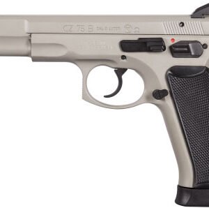 CZ 75B Omega Urban Grey Suppressor Ready Semi-Auto Pistol 91235, 9mm, 5.2 in, Black Plastic Grips, Urban Grey Finish, 16 rd, Night Sights