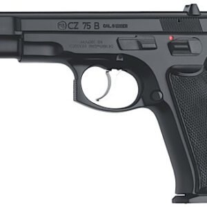 CZ 75B Semi-Auto Pistol 01102, 9mm, 4.7″, Black Plastic Grip, Black Finish, 10 Rd
