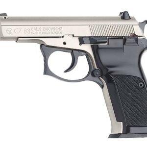 CZ 83 Semi-Auto Pistol 01302, 380 ACP, 3.8″, Black Plastic Grip, Satin Nickel Finish, 10 Rd