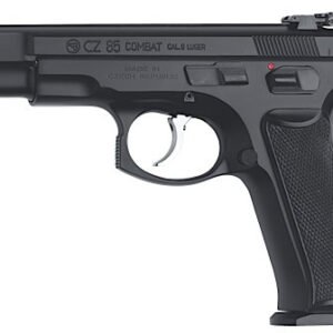 CZ 85 Semi-Auto Combat Pistol 01210, 9mm, 4.7″, Black Plastic Grip, Black Finish, 15 Rd, Adj Sights