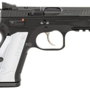 CZ Shadow 2 Compact Pistol 91252, 9mm, 4″, Textured Aluminum Grips, Black Steel Frame, Optic Ready, 15 Rds