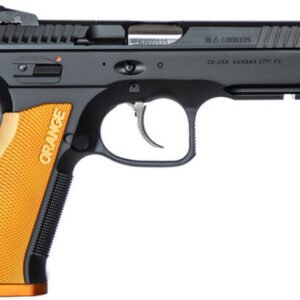 CZ Shadow 2 Pistol 91249, 9mm, 4.9″, Thin Orange Aluminum Grips, Black Finish, 17 Rds