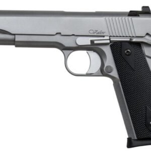 CZ-USA Dan Wesson 1911 Valor Pistol 01876, 9mm, 5″, Black Double Diamond G10 Grips, Stainless Finish, 10 Rds