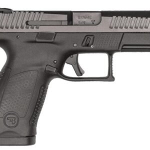 CZ-USA P-10 Compact Pistol 91520, 9mm, 4″, Black Interchangeable Backstrap Grips, Black Nitride Finish, 15 Rds