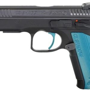 CZ-USA Shadow 2 Pistol 91044, 9mm Luger, 4.89in, Blue Checkered Aluminum, Black Polycoat Finish, 17 Rds