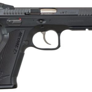 CZ-USA SP-01 AccuShadow 2 Pistol 91763, 9mm Luger, 4.8″, Black Aluminum Grips, Black Nitride Finish, 17 Rds